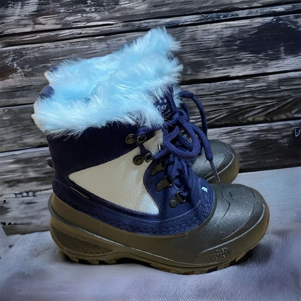 North Face Shellista Extreme Winter Boots NEW Sz 3 Youth Black Blue Snow
